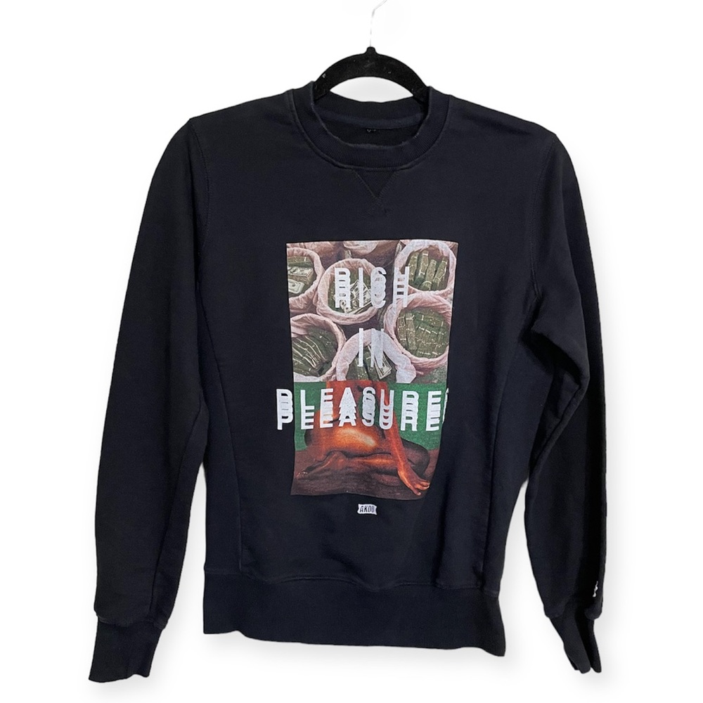 Akoo Black Graphic Sweatshirt Small – Urban Streetwear Skater -Unisex